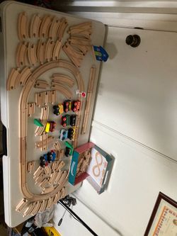 Assorted Wooden magnetic Train & Wooden tracks