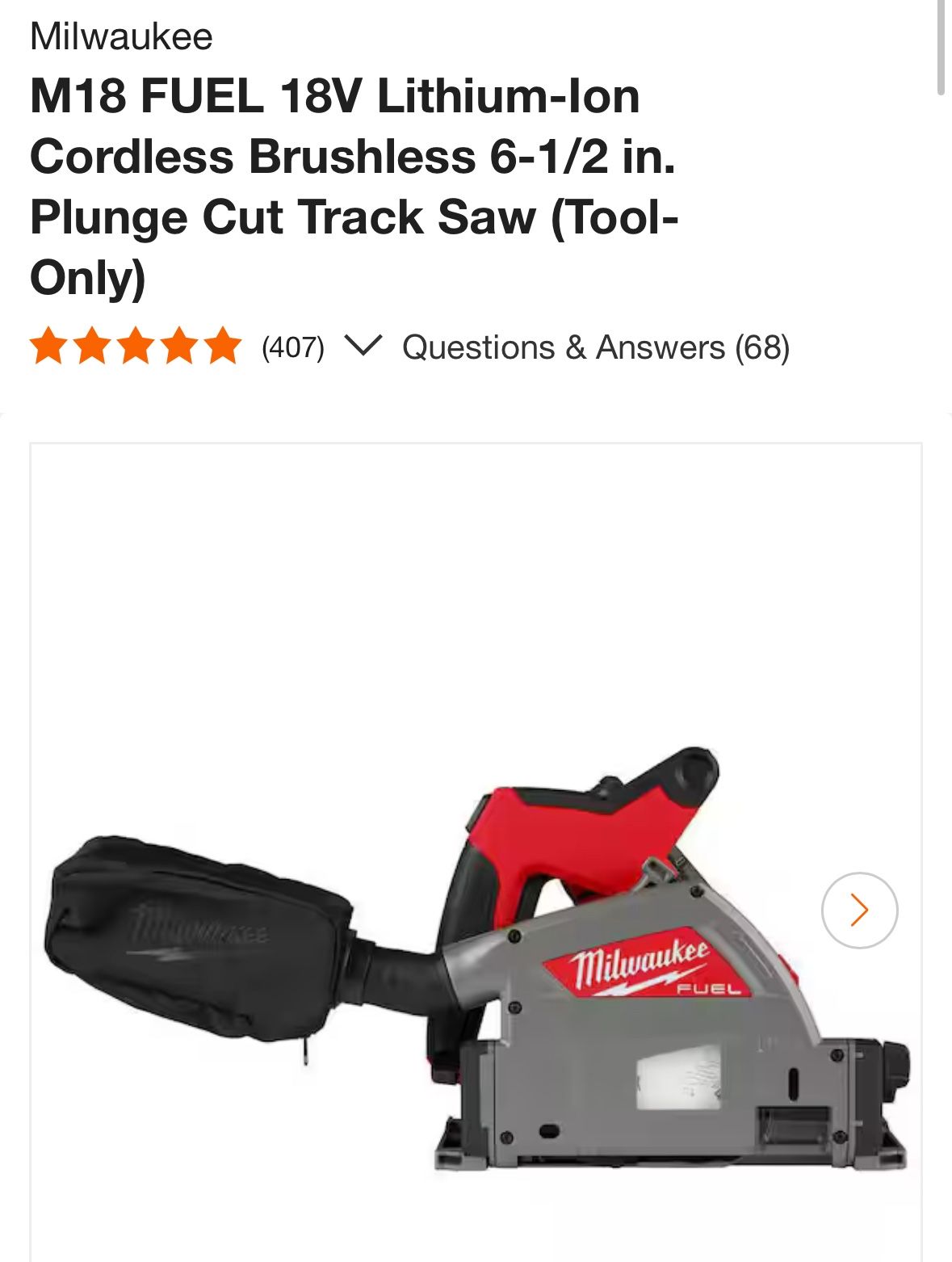 Milwaukee track saw