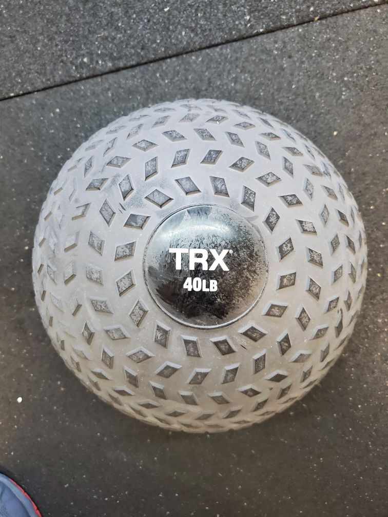 TRX Training Slam Ball, Easy- Grip Tread & Durable Rubber Shell