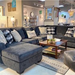 Slate Brand new Eltmann Sectional /couch /Living room set