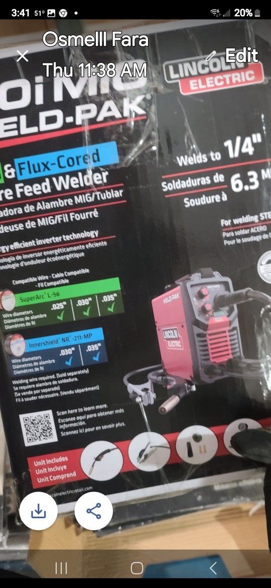 Lincon Welder New In Box Asking $225