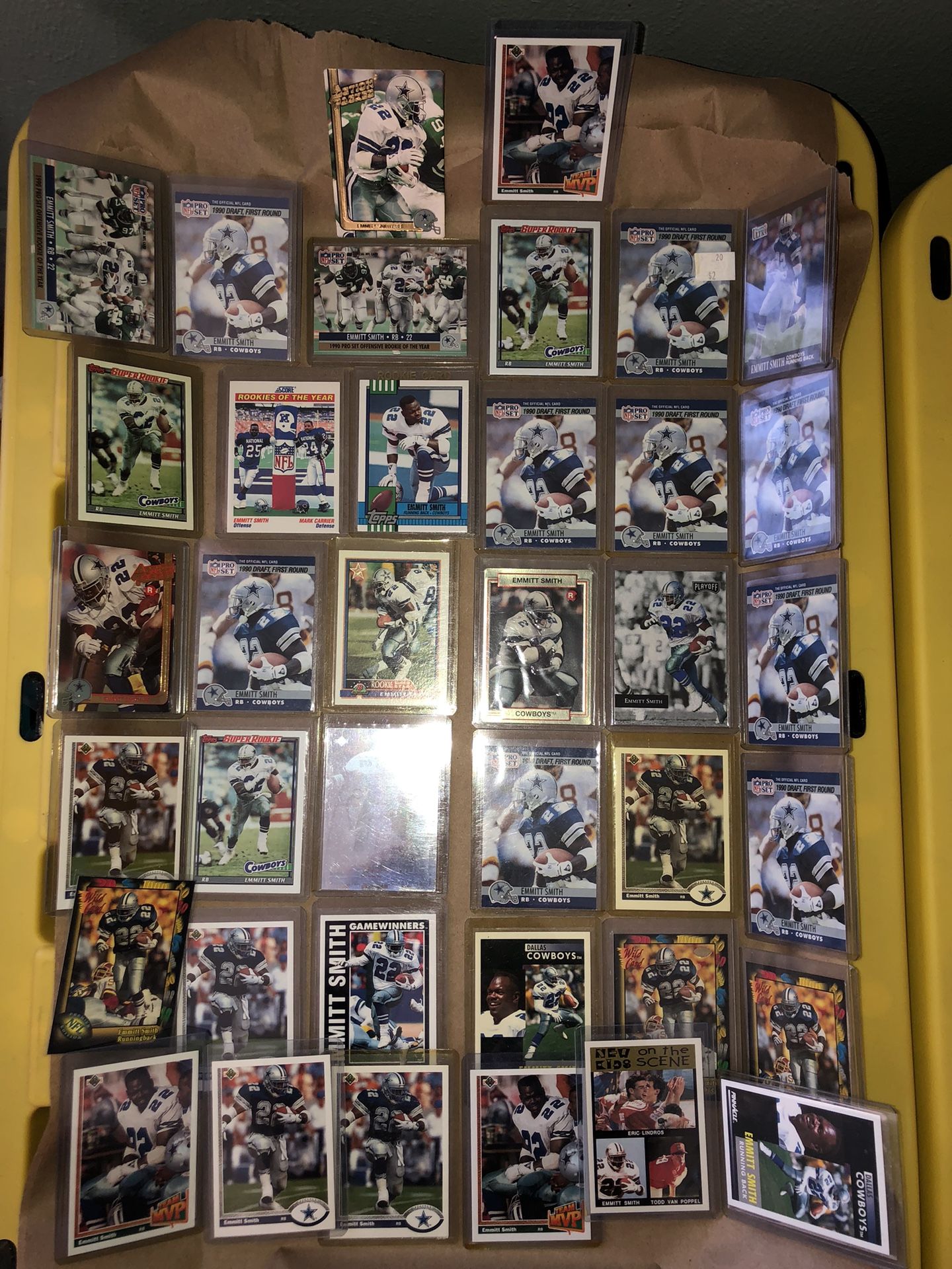 40 Emmitt Smith Dallas Cowboys rookie football cards and more 