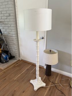 Vintage wood floor lamp