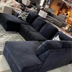 OM• $38 Initial • Brand New// Albar Double Chaise Sectional// With Chaise Couch 