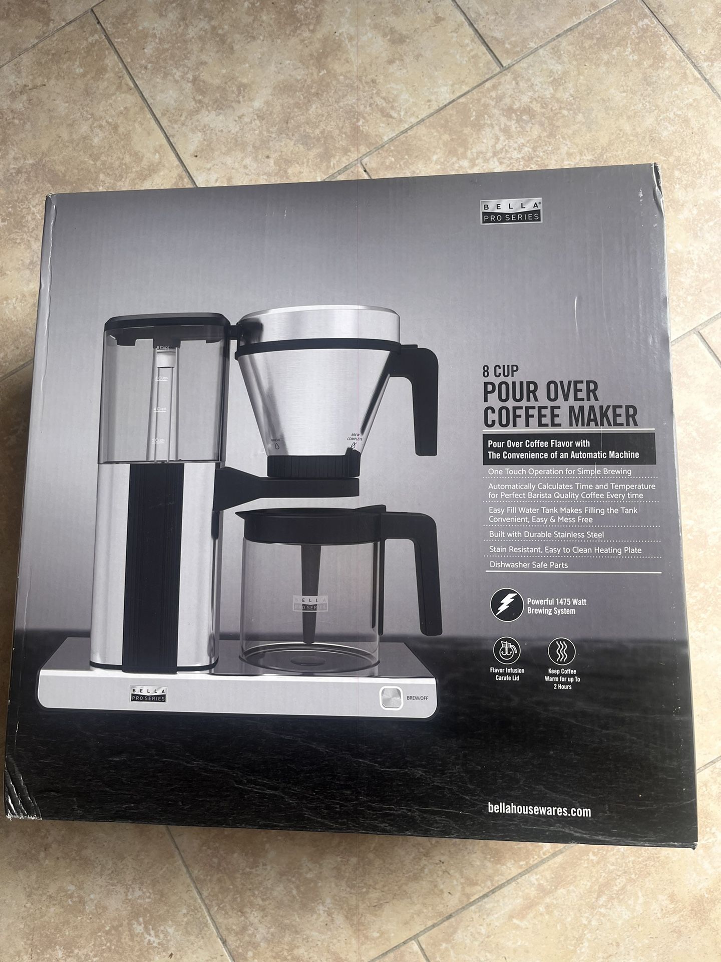 Bella Pro Series - 8 Cup Pour Over Coffee Maker