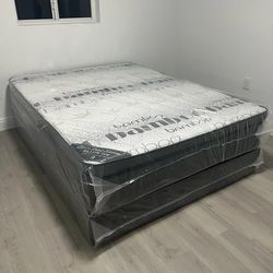 NEW MATTRESS QUEEN SIZE PILLOW TOP WITH BOX SPRING