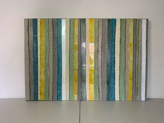 Large Textured Striped Wall Art – Pier 1