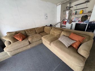 Brown L-Shaped Couch