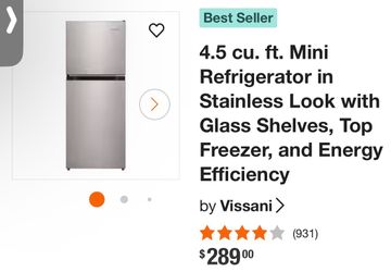 4.5 cubic ft Mini Fridge w/ Freezer