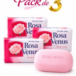 Rosa Venus Pink Soap- 3.5oz Pack Of 3