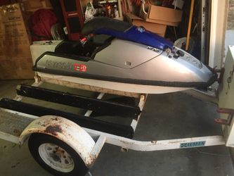 Jet ski and trailer