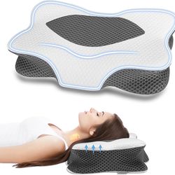 new Cervical Pillow for Neck Pain Relief - Memory Foam Pillow for Neck and Shoulder Pain - Neck Pillows for Pain Relief Sleeping - Ergonomic Pillow fo