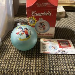 Vintage 1998 Campbell’s Soup Collectors Edition Christmas Ornament 