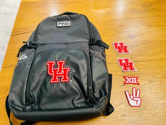 $75!! PING Golf backpack with UH logo and Patches