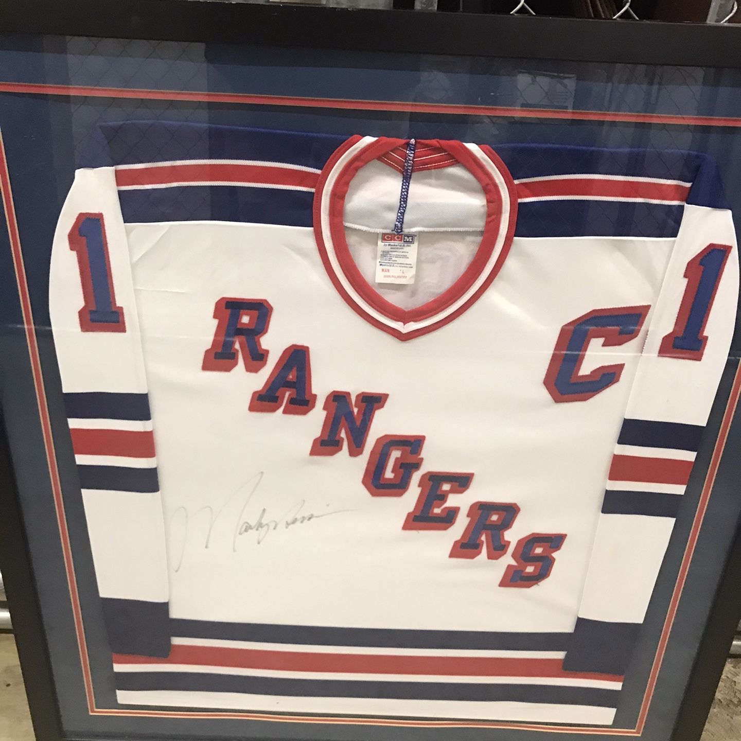 Mark Messier Signed And Framed Authentic Jersey