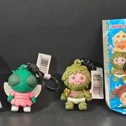 2 Pc Garbage Pail Kids GPK Figural Bag Clips Keychain Lot #1 