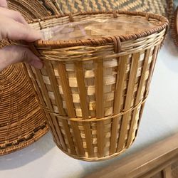 2 Wicker Plant Baskets 