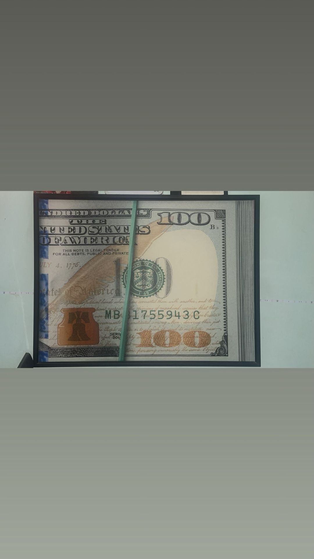 100 Dollar bill painting
