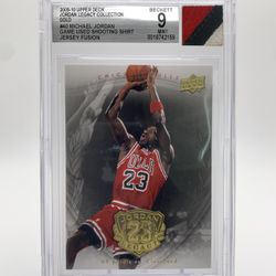 Michael Jordan Legacy Collection GOLD 1987 Shooting Shirt Jersey Fusion BGS 9 MINT