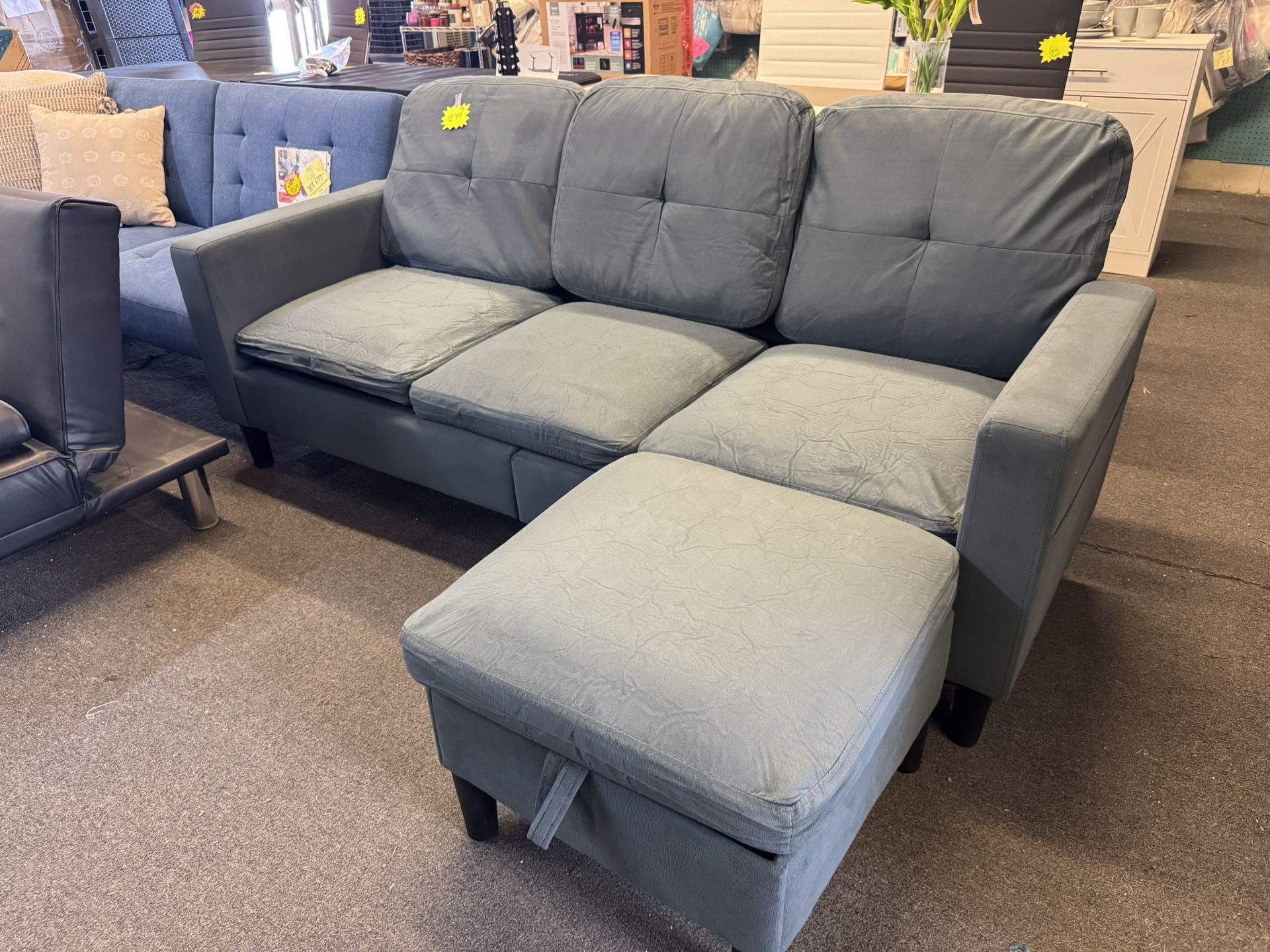 New Sofa With Storage Ottoman