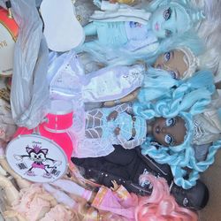 Rainbow High Dolls Lot 8 pcs and accessories