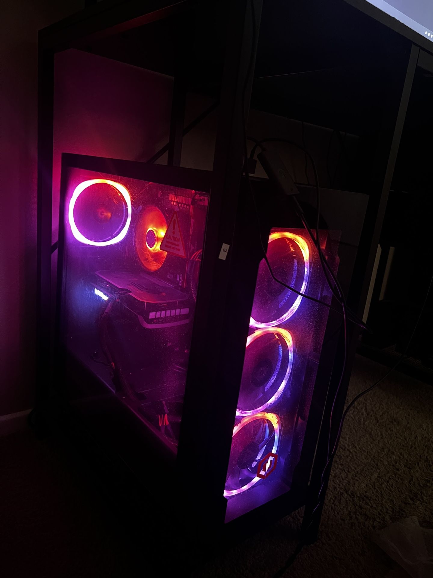 Gaming Pc And Monitor And Key Board And Mouse