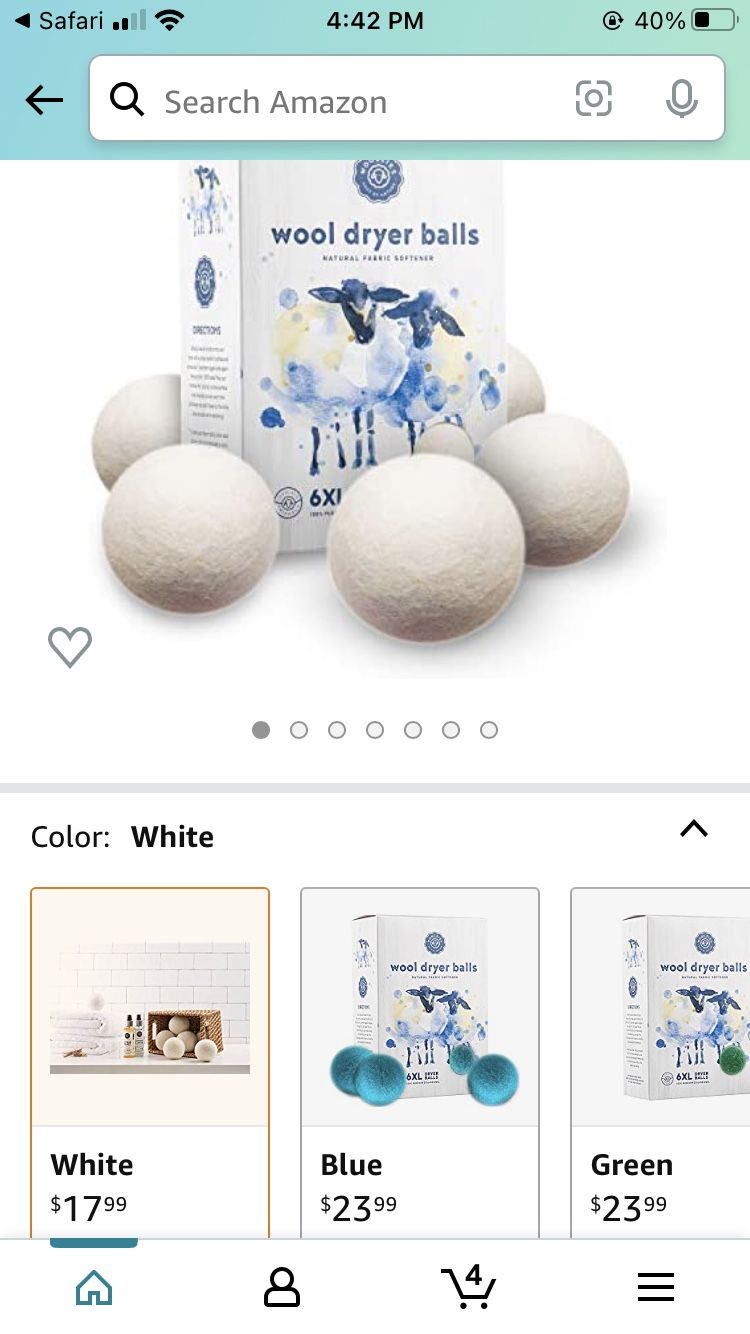 Wool Dryer Balls Brand New 6 Pieces 