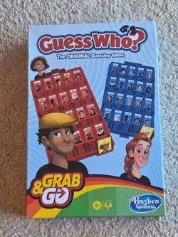 Hasbro Gaming Guess Who Grab and Go Travel Board Game - New