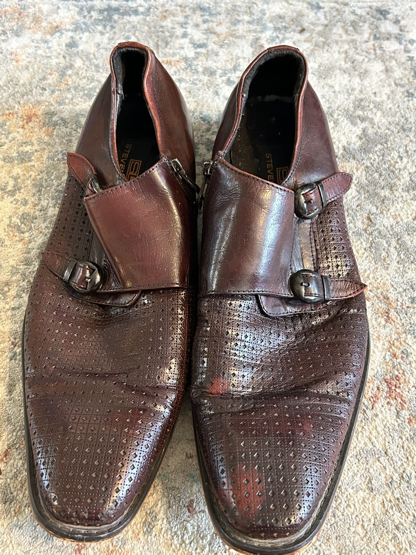Steven Land Double Monk Strap Loafer Cordovan Men’s 10 SL2272-175