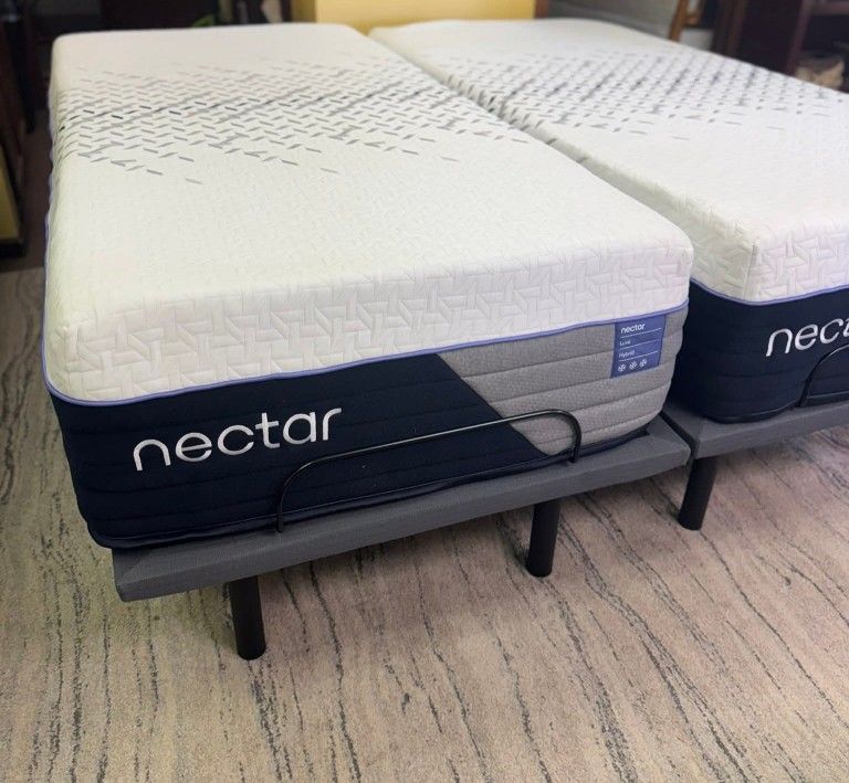 Split-King Nectar Luxe Hybrid Mattress - Like New