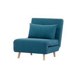 Blue Chez Lounge that Converts from Accent Chair to Comfortable Bed!