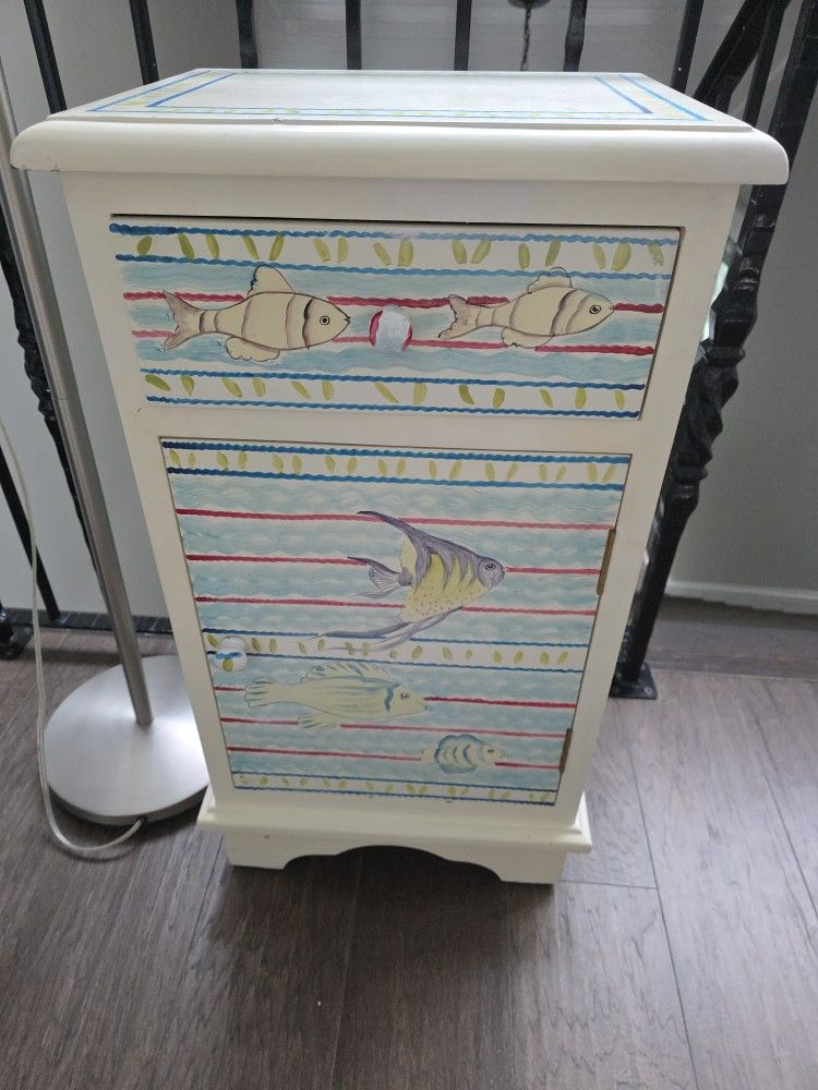 Handpainted BEACHY Nightstand