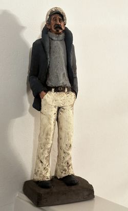 Vintage Michael Garman Sculpture Rounder Artwork Sailor "Salty" - 16"