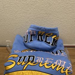 Supreme Blue Logos Hoodie