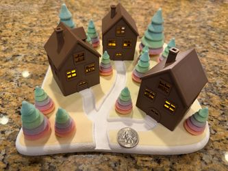 3D Printed Winter Village - Glowing Tealight Houses