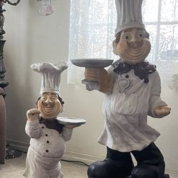One Big  The Little One Just at 3 Feet Statues For Restaurant Pizza Place Or Home 
