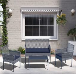 Brand new gray patio set outdoor furniture set