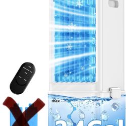 Windowless Air Conditioner w/ 4 Modes & 3 Speeds, Waterless Alert, 2.4-Gal Ta...