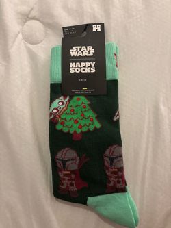 Happy Socks Star Wars Mandalorian Christmas Crew Socks