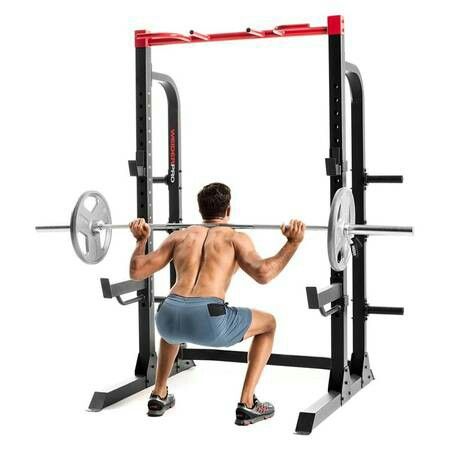 WEIDER PRO 7500 SQUAT RACK HALF POWER CAGE LIKE NEW