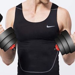 Adjustable Dumbbell Barbell Kit Weight to 44/66/88LB Home Gym Workout