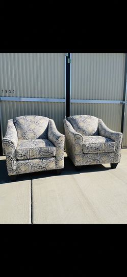 2 New Mosaic Pattern Accent Chairs 
