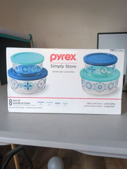 Pyrex Simply Store 8-Piece Glass Storage Set