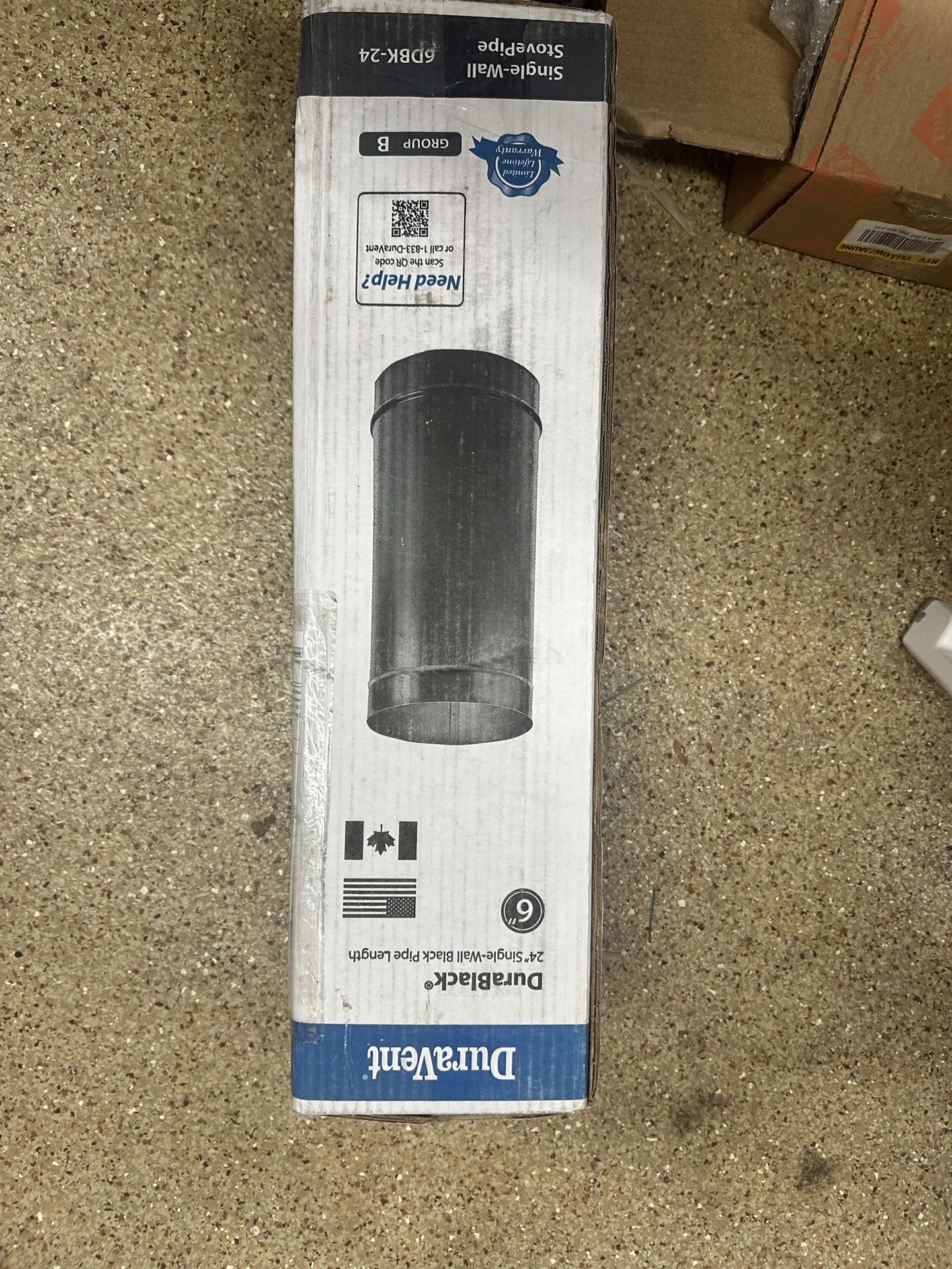 DuraVent DuraBlack 24" Single-Wall Black Pipe