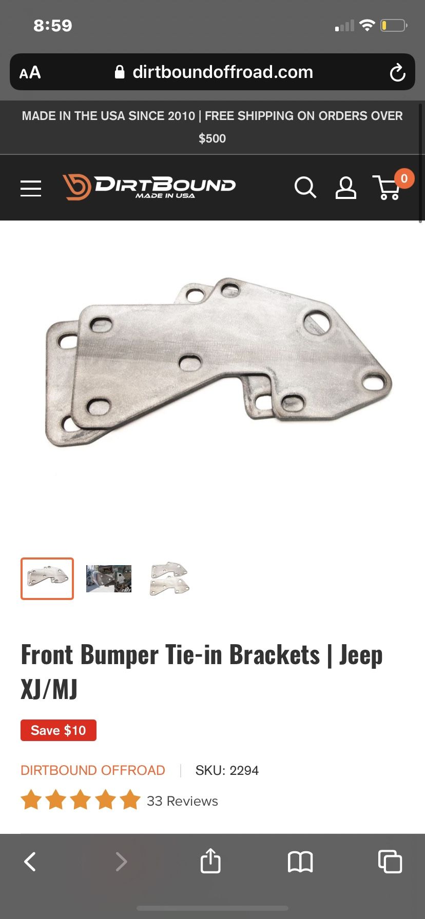 DirtBound Jeep Xj Bumper Tie In Brackets
