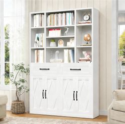 🔥 Large Storage Cabinet / Bookshelf with Doors & Drawers – NEW IN BOX 🔥
