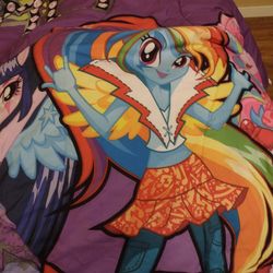 My Little Pony Reversible Comforter Bedding Set Twin Throw