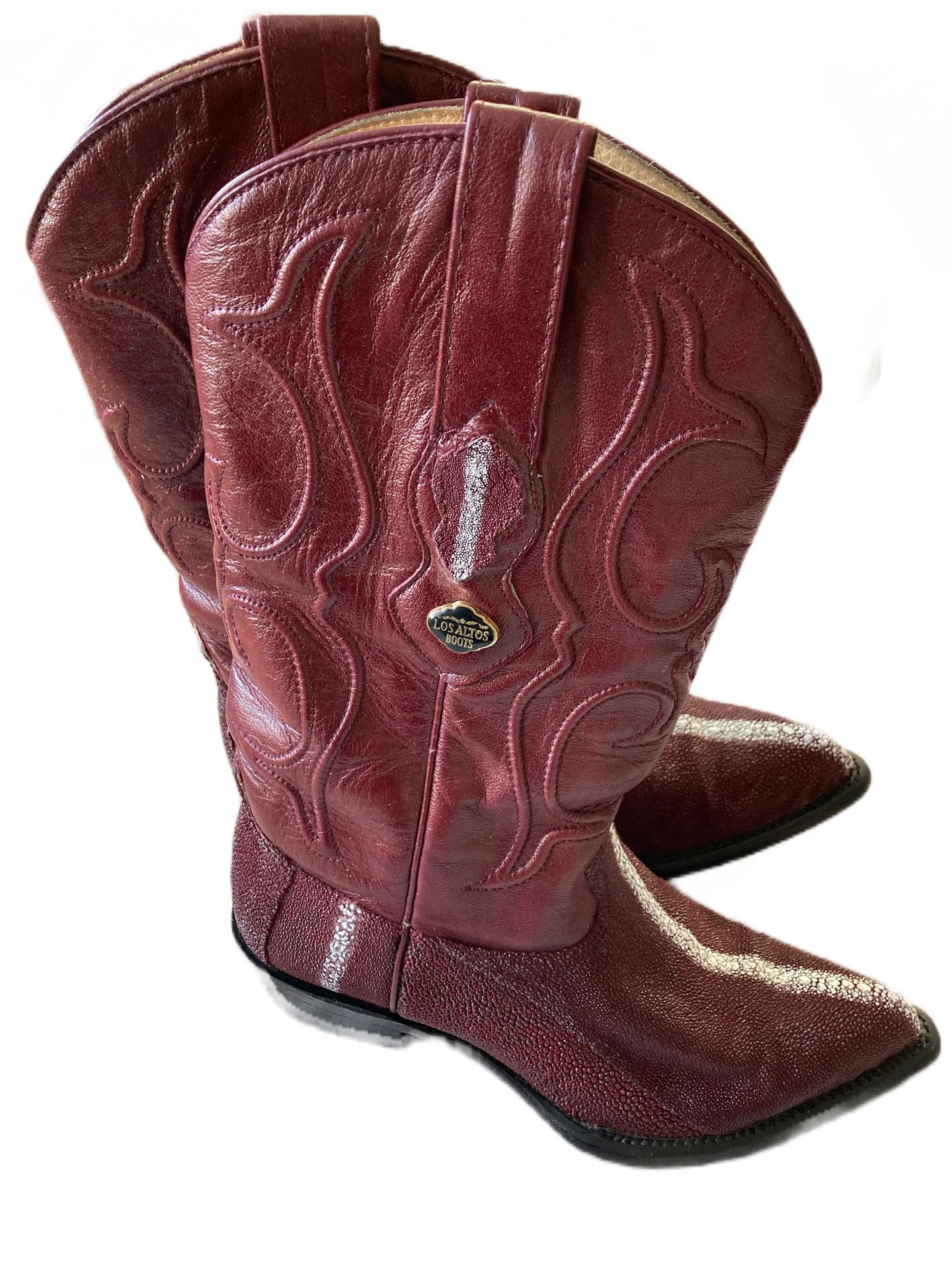 CUADRA Los Altos Boots Stingray Size 6.5 Western Cowboy Round Toe Mexico 25.5