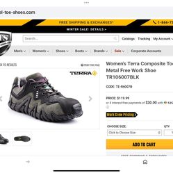 Terra Steal Toe Woman’s Shoes