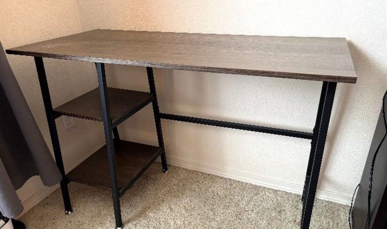 Desk with Shelves from Amazon